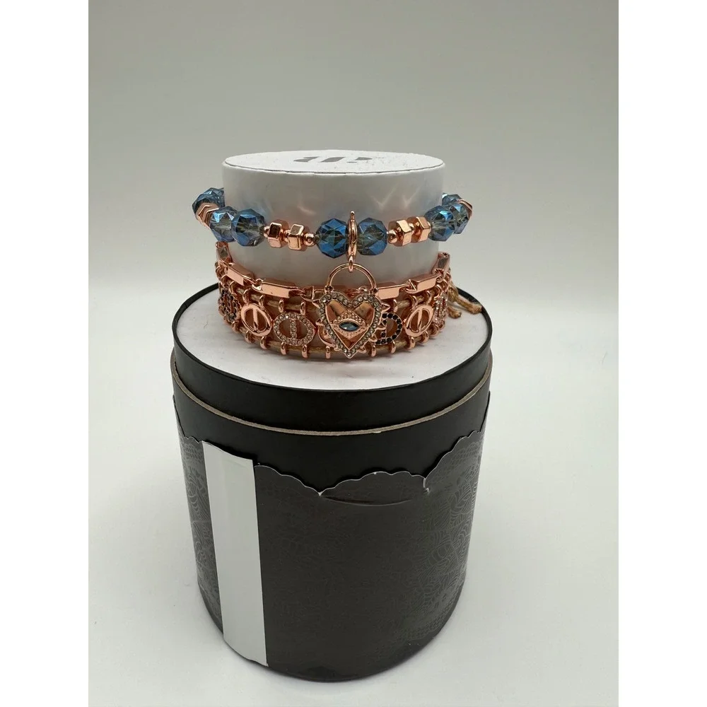 Raise The Spirits In Style Halloween Stacks Rose Gold Bracelet Set